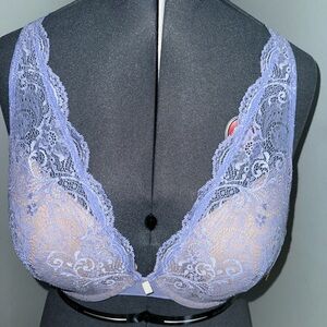 ThirdLove Lace Bralette in Lavender and matching thong